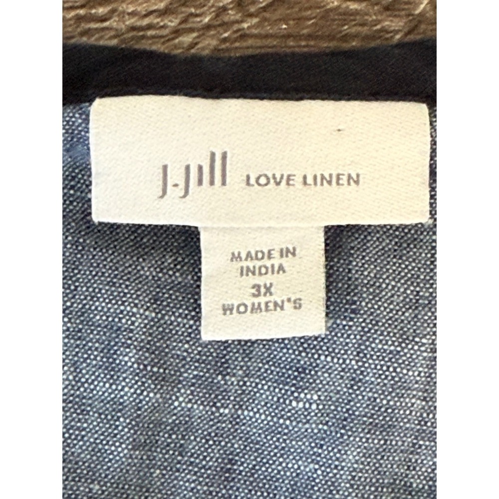 J.Jill Love Linen Dress 3X Sleeveless w Pockets Vacation Cruise Resort Beach - Picture 6 of 6